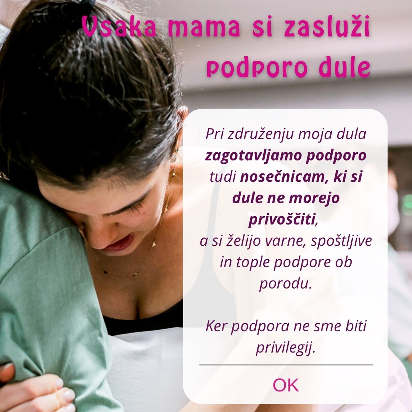 Projekt: Vsaka mama si zasluži dulo