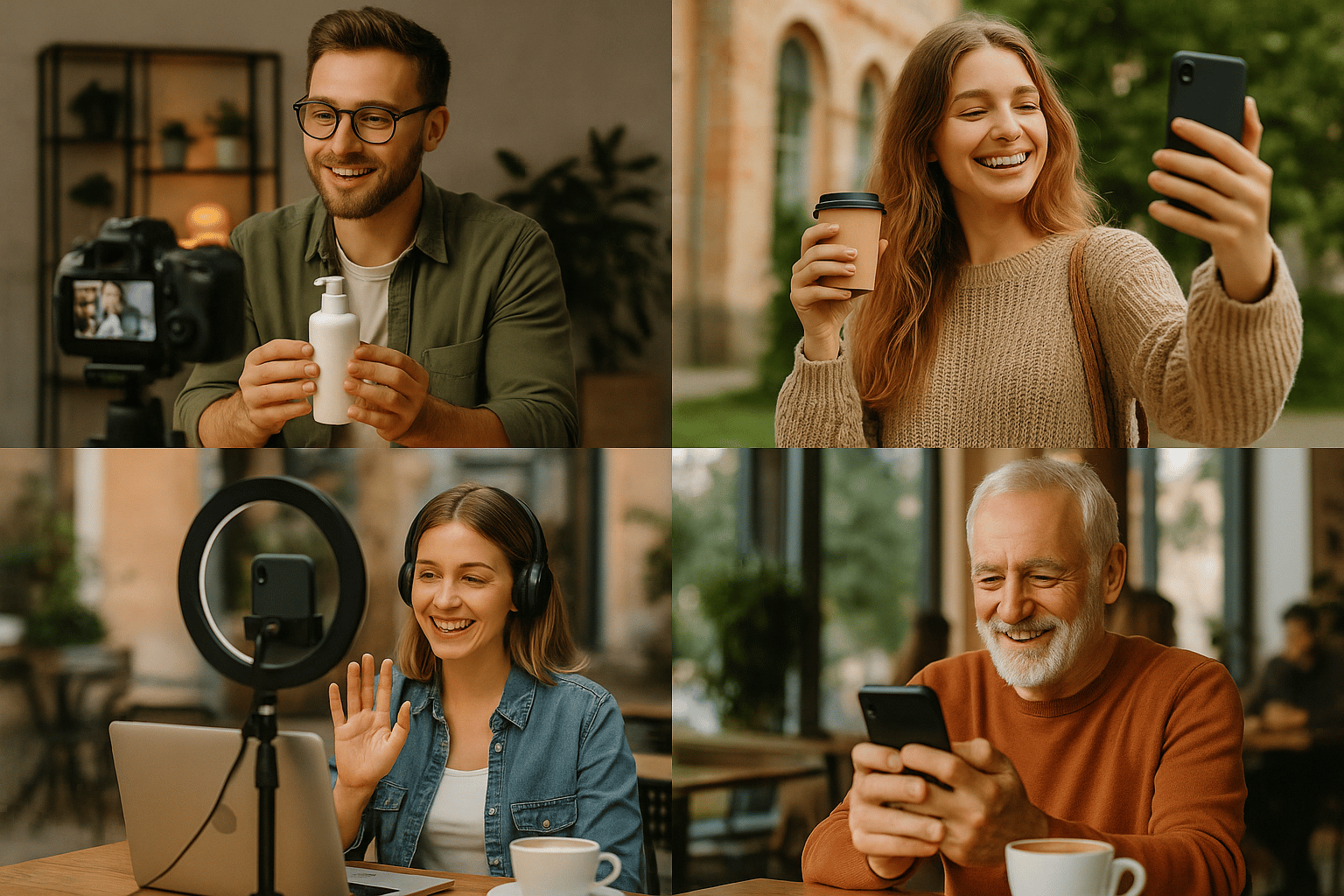 Microinfluencer creating authentic content for brand partnership