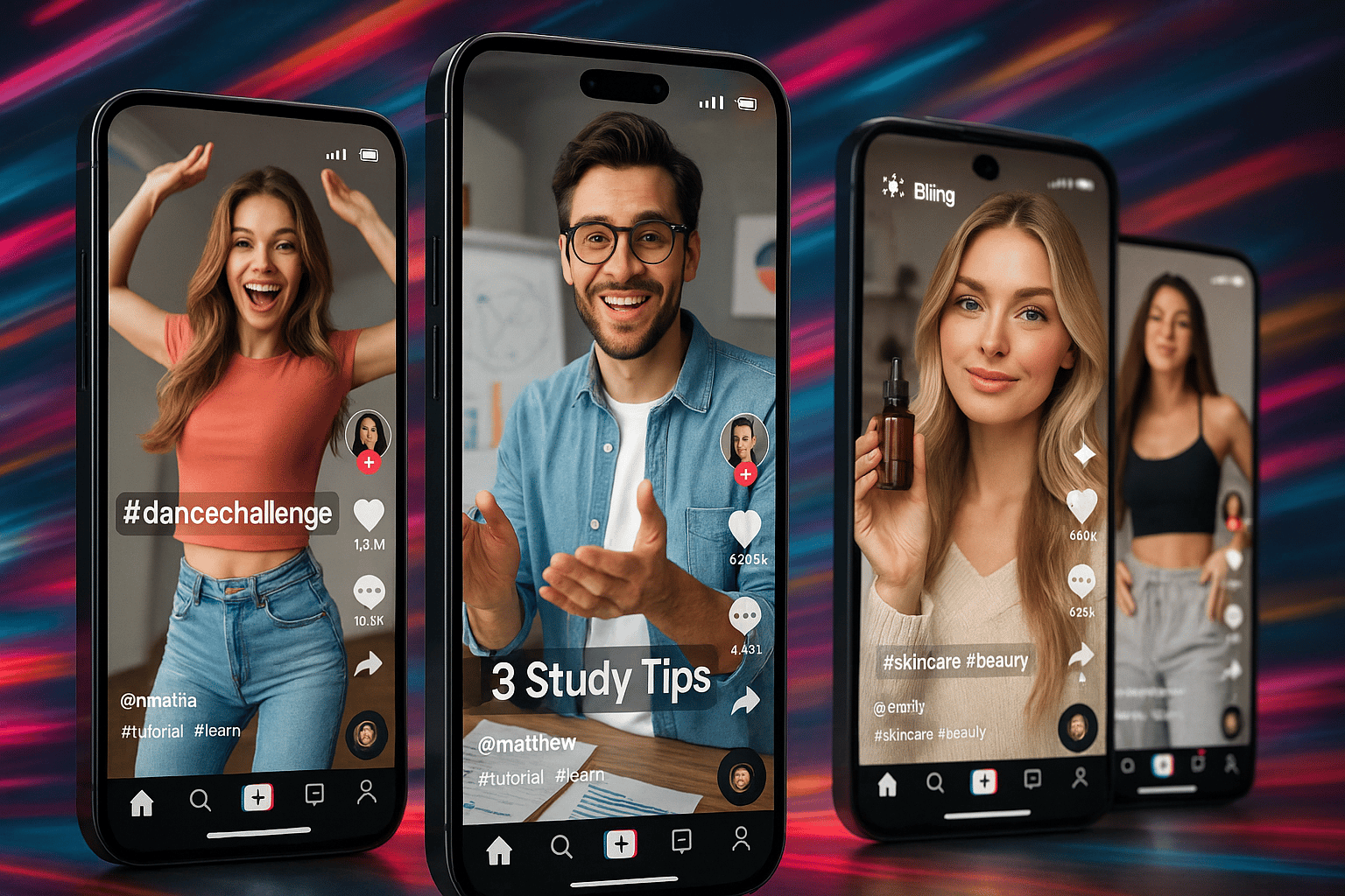 TikTok creators making viral content for brand partnerships