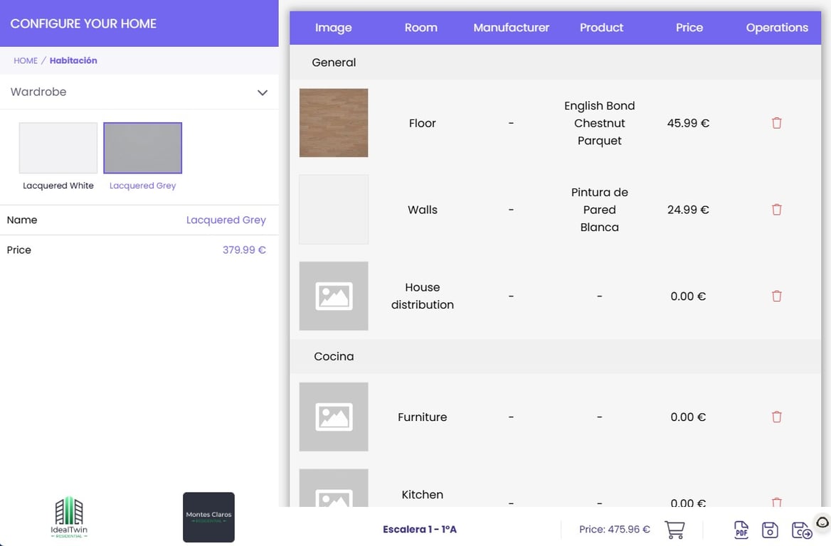 Real estate developer configurator