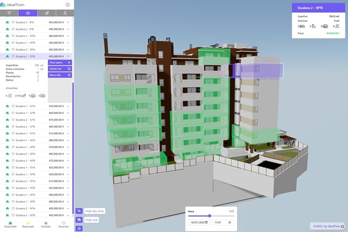 Real-time web exterior visualization with unit filters