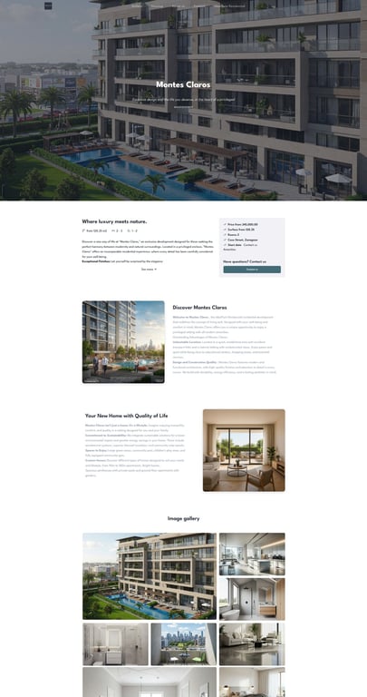 Generated real estate promo site