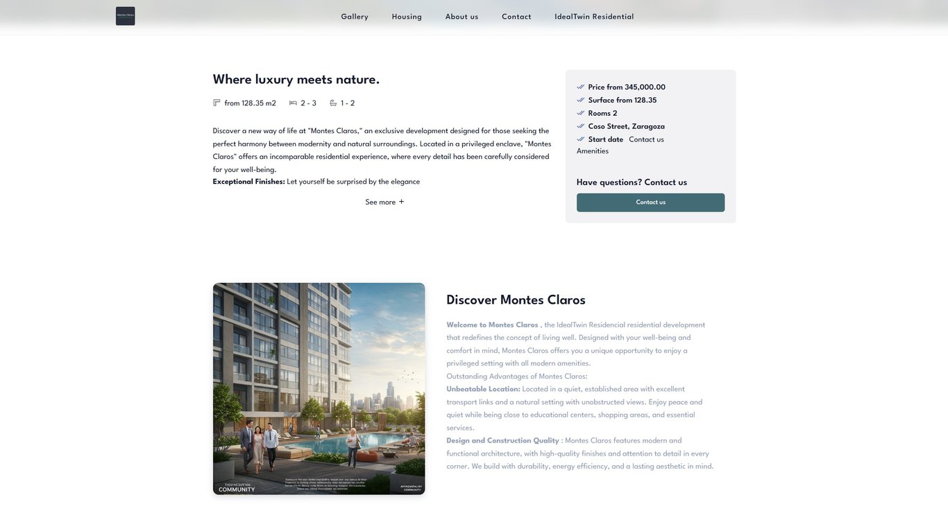 Development information website section