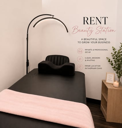 Lash/Brow Booth in Sherman Oaks on Ventura Blvd – Utilities Included