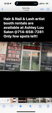 Hair/ nails/ lashes station rental