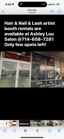 Hair/ nails/ lashes station rental