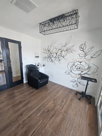 Private Salon Suite with Balcony & Sink/Shampoo Bowl – PMU Approved in Huntington Beach