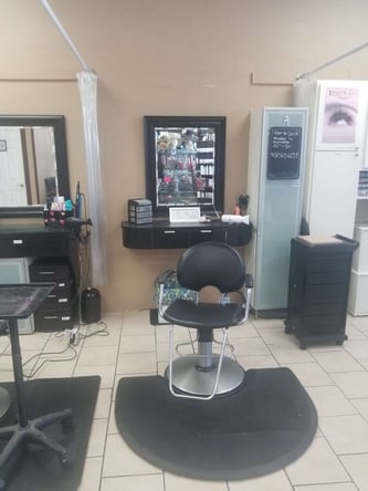 Private treatment room available Stylist stations available