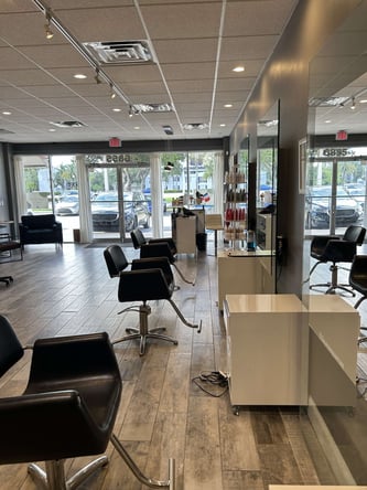 Modern and trendy chair rental salon