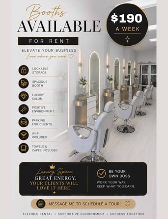 Premium Salon Booth for rent – Orange County