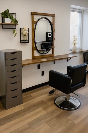 Salon chair and Spa room rental