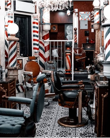 Barber Chair for rent in historical Barber Shop UES
