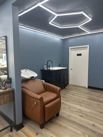 Barber Chair is available for rent in a barbershop. $1000 monthly or $35 daily