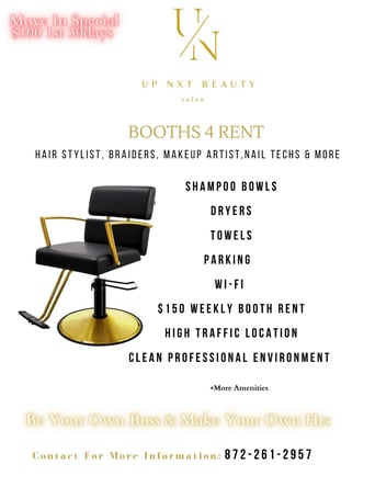 Booths 4 RENT 872-261-2957 “Join Our Styling Team Of Professionals!”