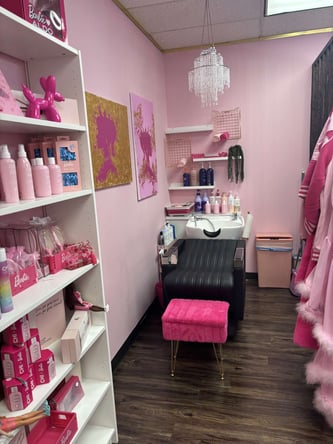 Houston Barbie Theme Hair & Makeup Salon