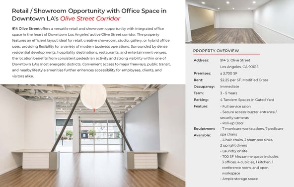 Turnkey Full Space Salon & Spa for Lease in Booming DTLA South Park — Steps from Erewhon!