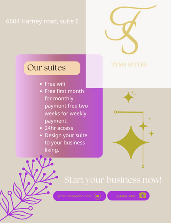TYMS (Salon) SUITES rooms available