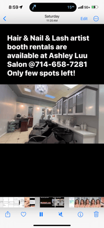 Hair/ nails/ lashes station rental