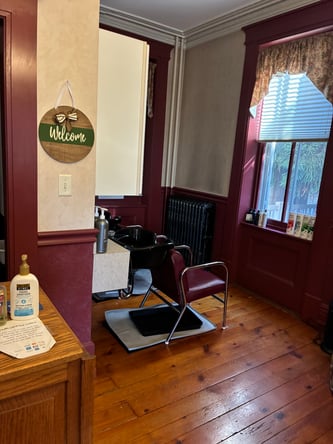 2 chair salon in a victorian home located in Mountville, PA ,on a prime location.