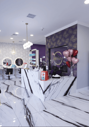 Professional Luxury Salon Stations & Private Rooms for Rent in Corona ca