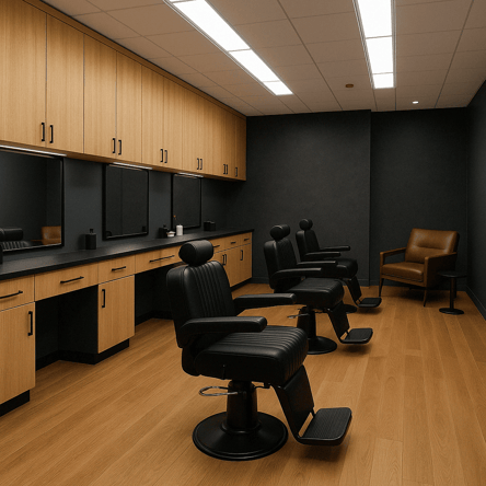 Upscale Barber Station for Rent – Inside “Him MedSpa & Wellness” with Walk-In Clients