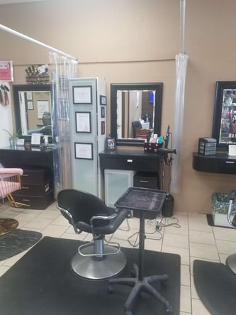Private treatment room available Stylist stations available