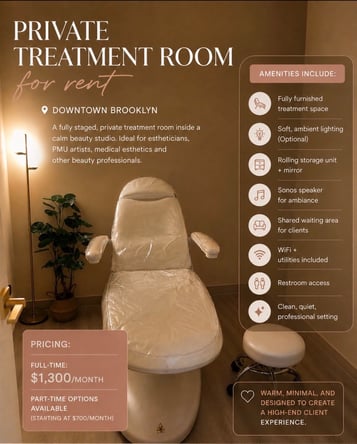 Treatment Room for rent