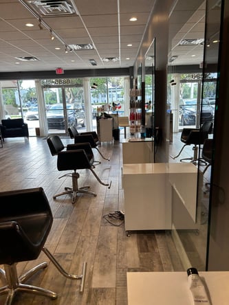 Modern and trendy chair rental salon