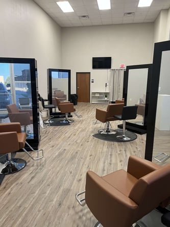 Booths rental in a luxurious braiding salon