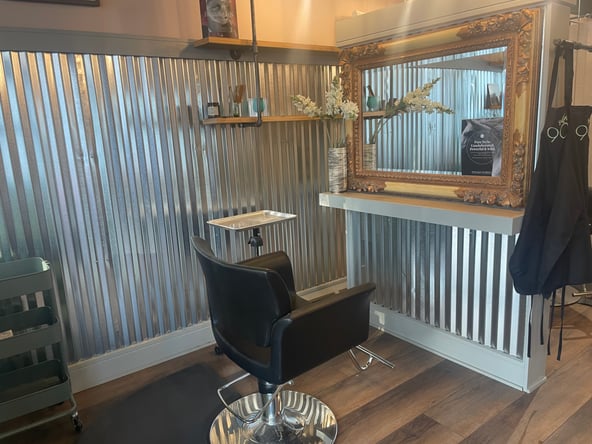 Modern meets down to earth organic themed hair salon :booth rental