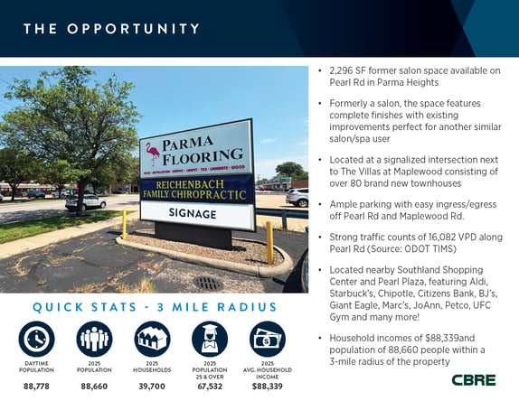 Turnkey Salon Space For Lease in Parma Heights, OH – Ready for Your Business!