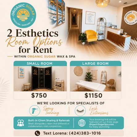 Flex Room for Spray Tan or Lash Artist, Client Referrals Included – South Torrance