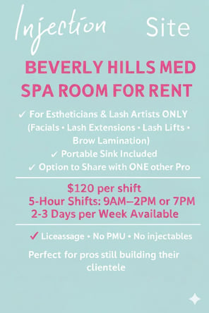 esthetic room for rent.