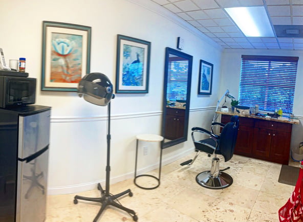 Salon suite available in a boutique salon.
