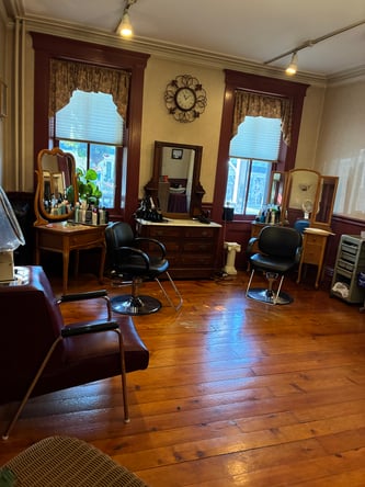 2 chair salon in a victorian home located in Mountville, PA ,on a prime location.