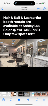 Hair/ nails/ lashes station rental
