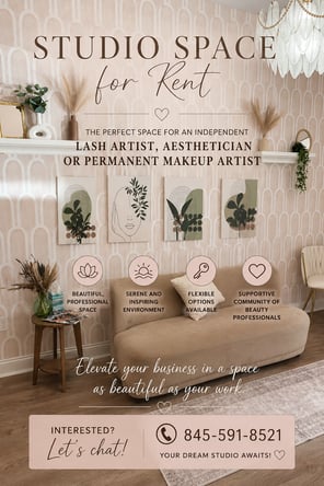 TWO BEAUTY STUDIO ROOMS AVAILABLE