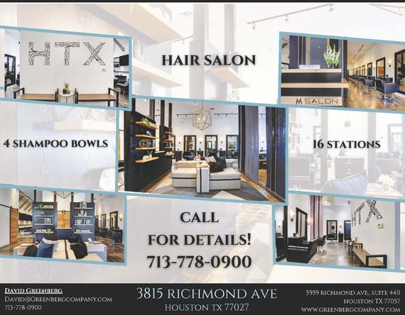 High end Hair Salon in the upper Kirby Area for Lease