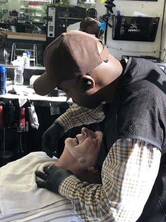 Barber chair booth rental