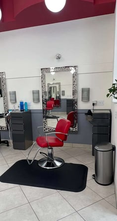 Booth space for hairdressers/stylist