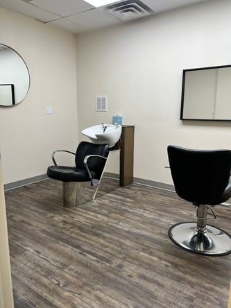 Beautiful, move-in ready suite ideal for beauty, wellness, salon or barbering professionals, or smal