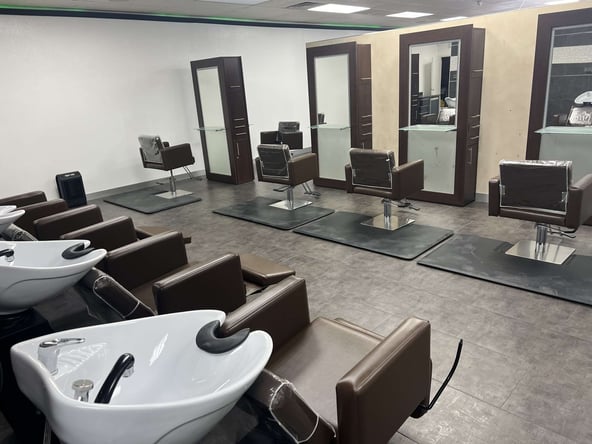 Newly reopened hair and nail salon with booths available for rent