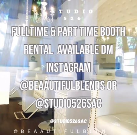 Hey beauties, Studio526 has 2 Full time/Part time Stations Available. Be your own BOSS!