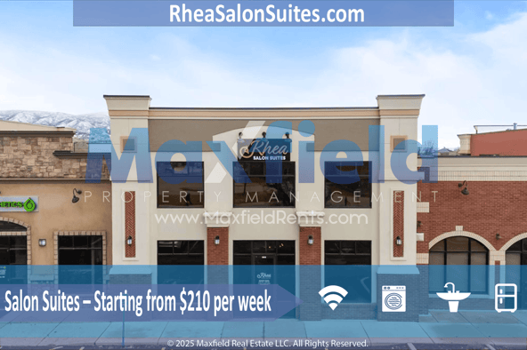 Salon Suites – Draper – Sink/Washer & Dryer/Fridge included