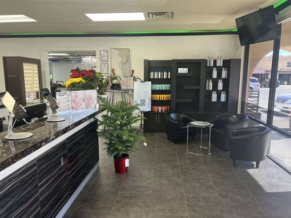 Newly reopened hair and nail salon with booths available for rent