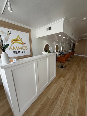 Modern Salon Chair for Rent at Ammos Beauty – Grow Your Business in Shrewsbury, MA