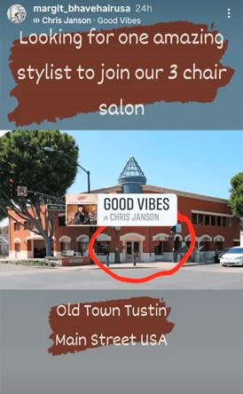 Prime Salon Station in Historic Old Town Tustin Storefront