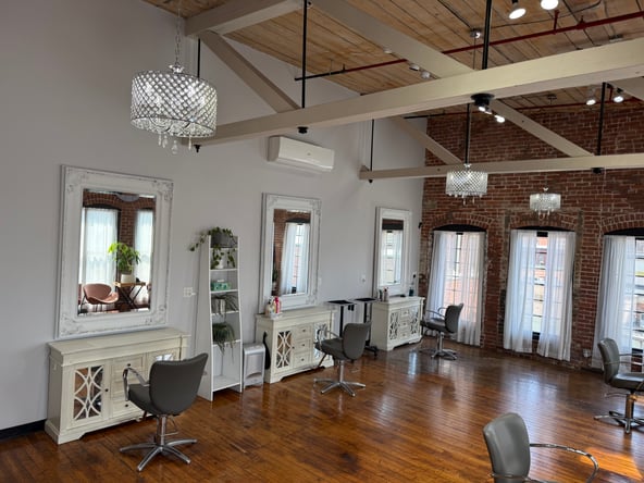 Chair Rental in Boutique Worcester Salon | Loft-Style Charm