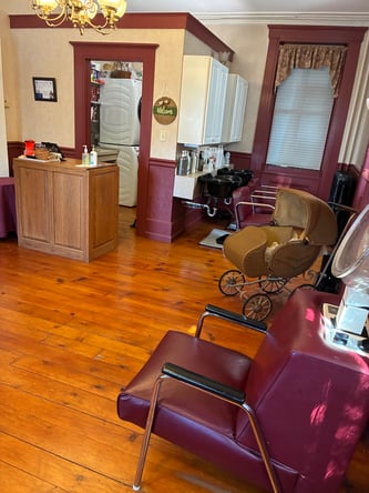 2 chair salon in a victorian home located in Mountville, PA ,on a prime location.