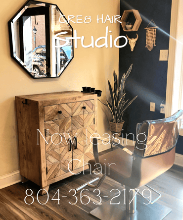 Busy Downtown Fredericksburg VA Salon Chair Rental – High Foot Traffic